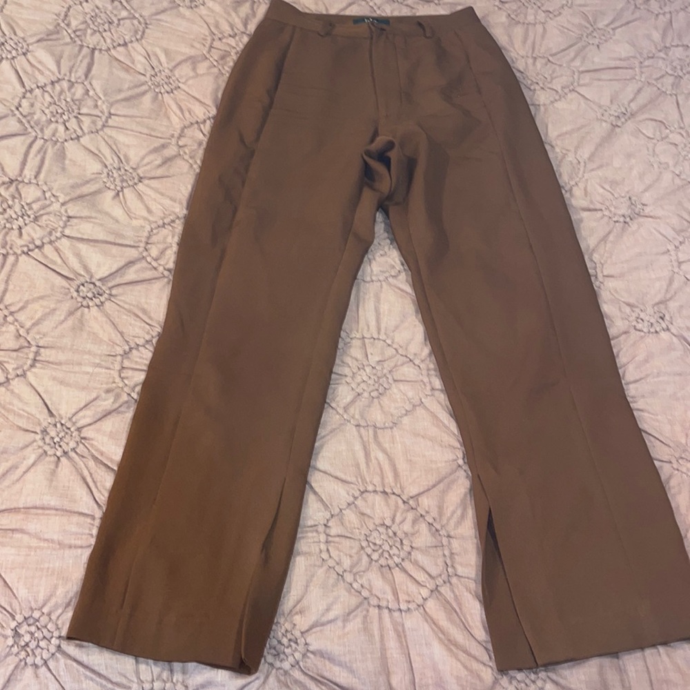 Cropped flare trousers